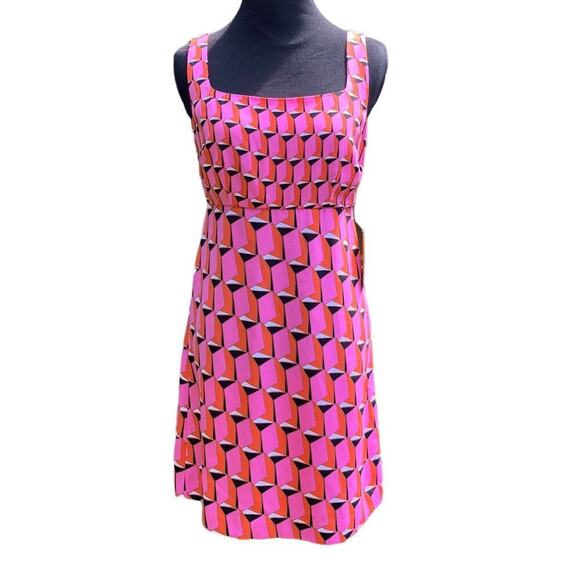NEW with tags DVF Target Collab Pink Geometric Print Sleeveless Dress Size 2 - Picture 2 of 6